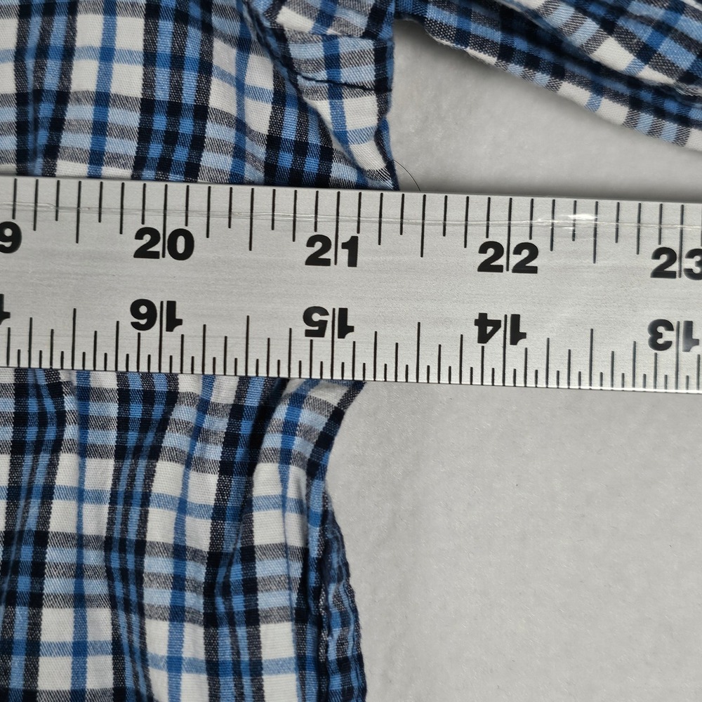 Columbia Mens Blue White Plaid Long Sleeve Button Down Shirt Large AM7968 - Picture 4 of 12